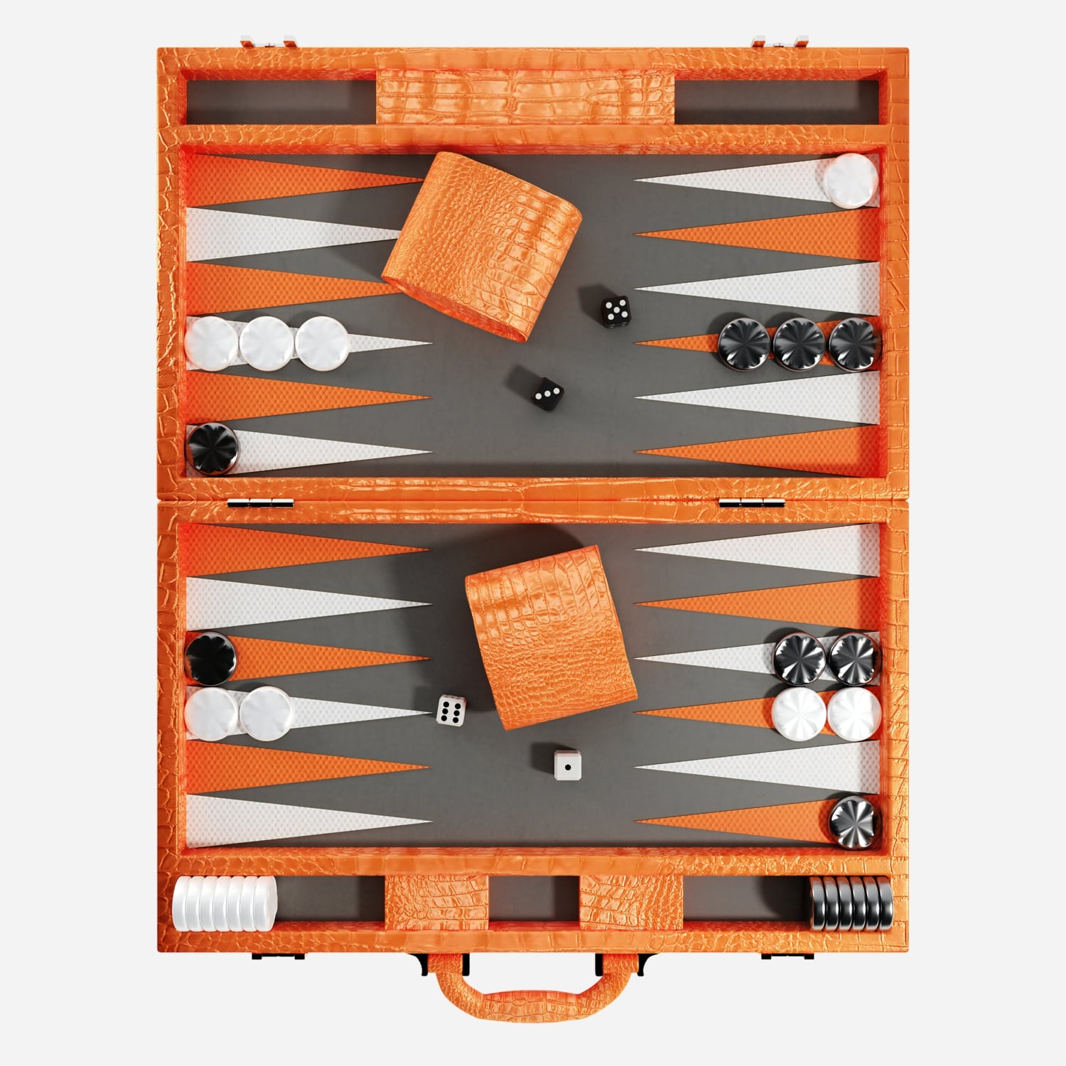 Leather backgammon set